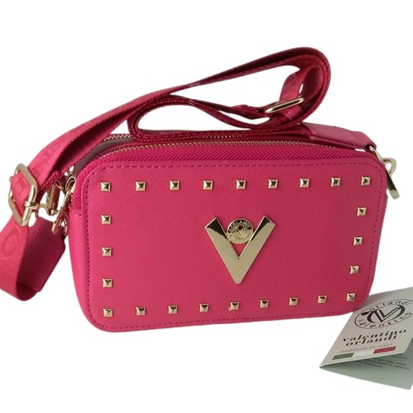 Valentino Handbags - NWT! Valentino Hot Barbie Pink Studded Crossbody camera Bag